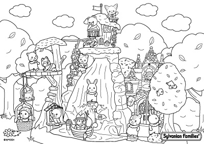 シルバニアファミリー公式ぬりえ２