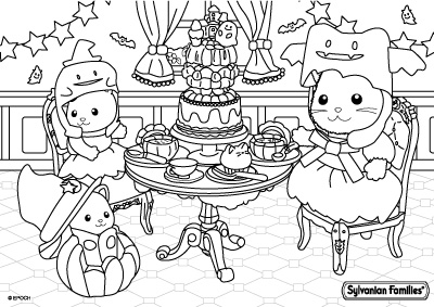 シルバニアファミリー公式ぬりえ３