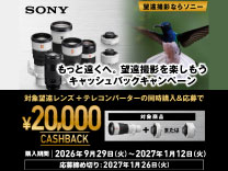 SONY 望遠レンズ・テレコンキャッシュバックキャンペーン《2027/1/12まで》
