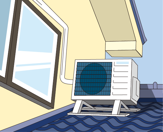 屋根アングルの設置例のイラスト