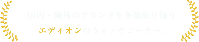 国内・海外のブランドを多数取り扱うエディオンのウォッチコーナー