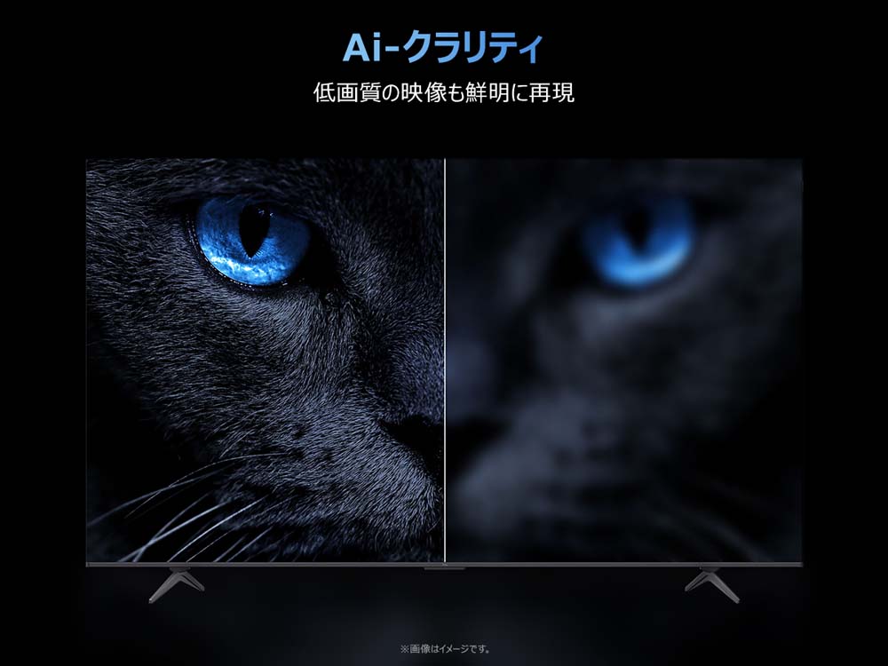 Ai-クラリティ 低画質の映像も鮮明に再現