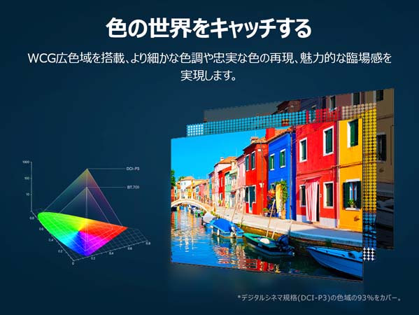 WCG広色域を搭載
