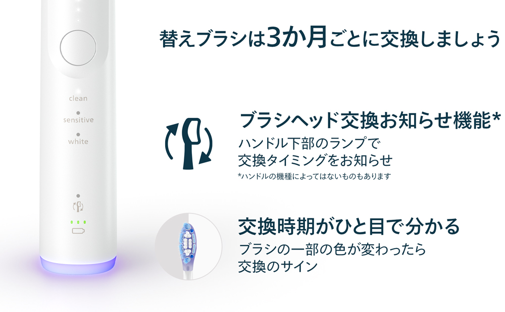 替えブラシは3か月ごとに交換しましょう