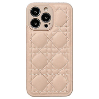 GAACAL iPhone 14用キルティングPUレザーケース ピンク P00273PQ