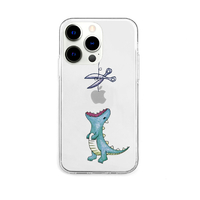 AKAN iPhone 13 Pro用ソフトクリアケース はらぺこザウルス グリーン AK21004I13P