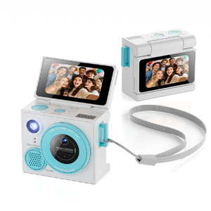 Hi-High ミニカメラ FLIPICKS(フリッピクス) WHITE×LIGHT BLUE HH-2421-イメージ1