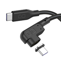CIO L字型マグネットシリコンケーブルCtoC 100W 1m ブラック CIO-SLLMG-CC1-BK