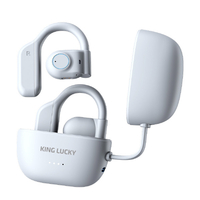 KINGLUCKY 完全ワイヤレスオープンイヤー型 空気伝導式イヤフォン i31 PRO ホワイト I31PROWH