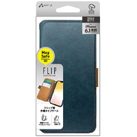 エアージェイ iPhone17e/16e用 MAGSAFE対応手帳型PBケース ブルー AC-SE25-PB BL