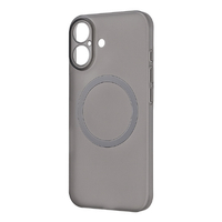 レイ・アウト iPhone 17用ハードケース スリムフィット 0．6mm +マグネット充電対応 / クリアブラック RT-P52PMS/CB