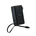 エレコム AC充電器・USB Type-Cケーブル一体モバイルバッテリー(10000mAh) ブラック DE-AC16-10000BK