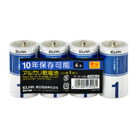 エルパ 単1形アルカリ乾電池4本入り 防災セレクト LR20-AD4SBS