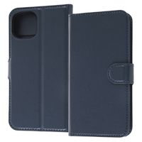 レイアウト iPhone 14/13用耐衝撃 手帳型レザーケース シンプル マグネット ダークネイビー RT-P36ELC1/DN