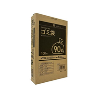 Forestway ゴミ袋(ティッシュBOXタイプ)黒 90L 100枚 F840033