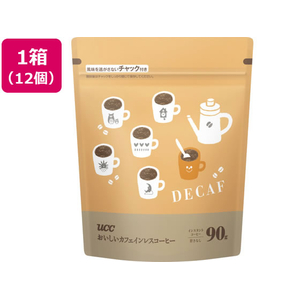 UCC おいしいカフェインレスコーヒー 袋 90g 12個 FCT9203-394160-イメージ1