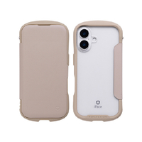 Hamee iPhone 16用ダイアリークリアケース I FACE REFLECTION ベージュ 41-980309