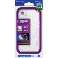 エレコム iPhone 15用ハイブリッドケース MAGKEEP ホワイト PM-A23AMAG02WH