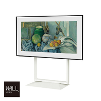 ナカムラ 32～80型対応 首振り機能付き 壁寄せテレビスタンド WALL FRAMESTAND EQUALS・WALLシリーズ サテンホワイト WLTV45111