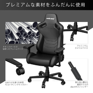 Andaseat ゲーミングチェア Kaiser Frontier M エレガントブラック KAISER FRONTIER M/EB-イメージ14