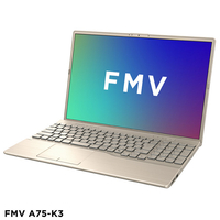 富士通 16型WUXGA/Core i7/Iris Xe グラフィックス/メモリ16GB/約256GB SSD/DVD/WiFi 7 FMV Note A ベージュゴールド FMVA75K3GA