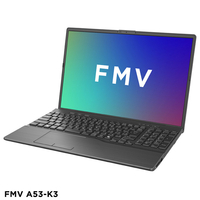 富士通 16型WUXGA/Core i5/Iris Xe グラフィックス/メモリ16GB/約256GB SSD/DVD/WiFi 7 FMV Note A ブライトブラック FMVA53K3BA