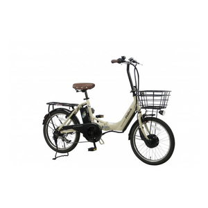 PELTECH 20型電動アシスト自転車フル装備外装6段 ベージュ TDN-212L-BE-12AH-イメージ1