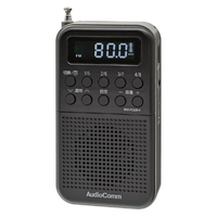 オーム電機 充電式2バンドポケットラジオ AudioComm ブラック RAD-P332N-K