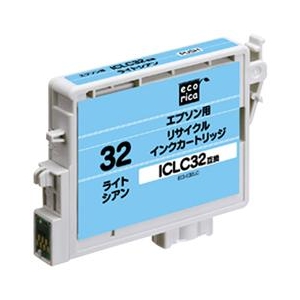 エコリカ リサイクルインクカートリッジ ライトシアン ライトシアン ECI-E32LC-イメージ1