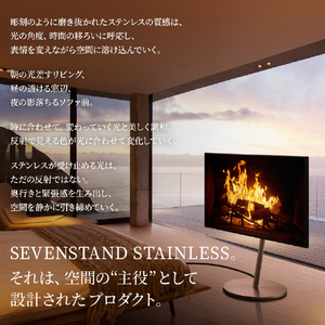 ナカムラ ～80V型対応 WALL SEVENSTAND A2 STAINLESS CASTER ラージタイプ EQUALS・WALLシリーズ ステンレス WLTVP6316?-イメージ6