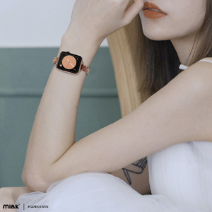 miak Apple Watch 42/41/40/38mm用JUBILEE METAL BAND ローズゴールド SJEMA-W3840RG-イメージ6