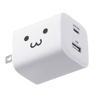 エレコム USB Power Delivery 45W AC充電器(C×1+A×1) しろちゃん(ホワイト×ブラック) MPA-AC11045WF