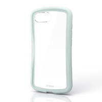 エレコム iPhone 17e/16e用 Grippy ハイブリッドケース フレームカラー メタルステッカー付 ブルー PM-A26SGRPFCBU