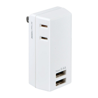 エルパ タップ USB2ポート AC2個口 UA-222L