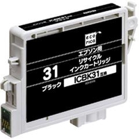 エコリカ リサイクルインクカートリッジ(エプソンICBK31互換) ブラック ECI-E31B