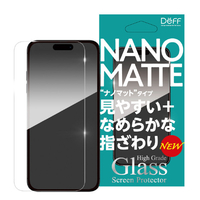 ディーフ iPhone 16用High Grade Glass Screen Protector ナノマット DG-IP24MNM2F