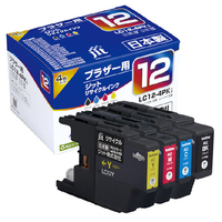 JIT ブラザー(brother) LC12-4PK対応 ジットリサイクルインクカートリッジ 4色パック JIT-B124P