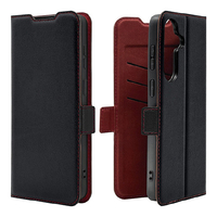 ラスタバナナ Galaxy S26+用 薄型手帳サイドマグネットケース ブラック＊レッド 9317GS26PBSMBKR