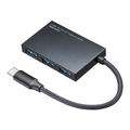 サンワサプライ USB3．1 Gen2対応 Type-Cハブ USB-3TCH18BK