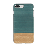 Man & Wood iPhone 8 Plus/7 Plus用天然木ケース Denim I8088I7P