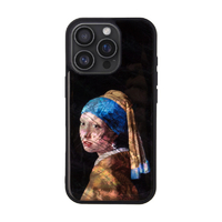 ikins iPhone 16 Pro用天然貝ケース 真珠の耳飾りの少女 I27090I16PR