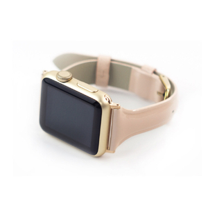 WEARPLANET Apple Watch 49/46/45/44/42mm用Slim Line 本革 エナメルバンド ティックルドピンク WP23095AWPK-イメージ1