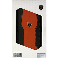 LAMBORGHINI iPhone 15用本革 手帳型ケース オレンジ LBTPUFCIP15HUD1OE