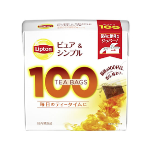 キーコーヒー リプトン ピュア&シンプル ティーバッグ 100袋入 F043996-イメージ1