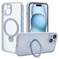 ラスタバナナ iPhone 15用極限保護 ハイブリッドケース 360°回転MAGSAFEリング付き ZEROSAFE フロストブルー 7872IP361HPMBL