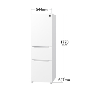 SHARP 【右開き】317L 3ドア冷蔵庫 マットホワイト SJ-PT32R-W-イメージ2