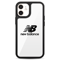 エム・ディー・シー iPhone 12 mini用サイドオーナメント クリアロゴ New Balance ブラック MD-74688-1