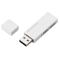 エレコム キャップ式USBメモリ(64GB) ホワイト MF-MSU2B64GWH
