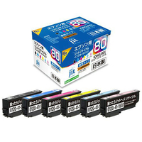 JIT エプソン IC6CL80対応ジットリサイクルインクカートリッジ 6色パック JIT-AE806P
