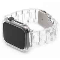 WEARPLANET Apple Watch 40mm用保護ケース付きクリアチェーンバンド クリア WP23105AW